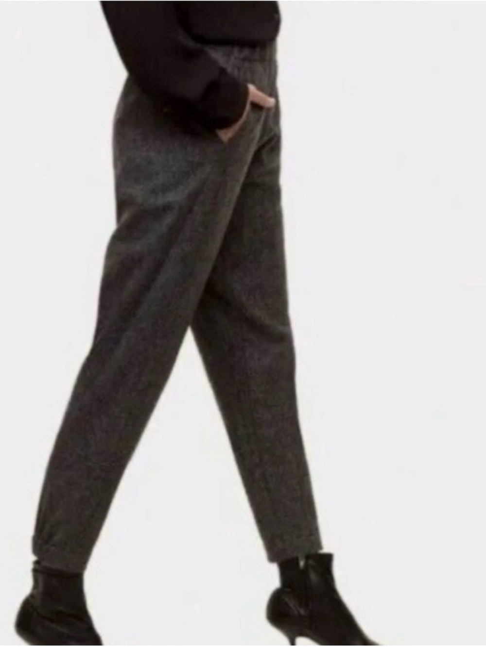 Babaton Aritzia Virgin Wool Blend Pull On Joggers Lined.